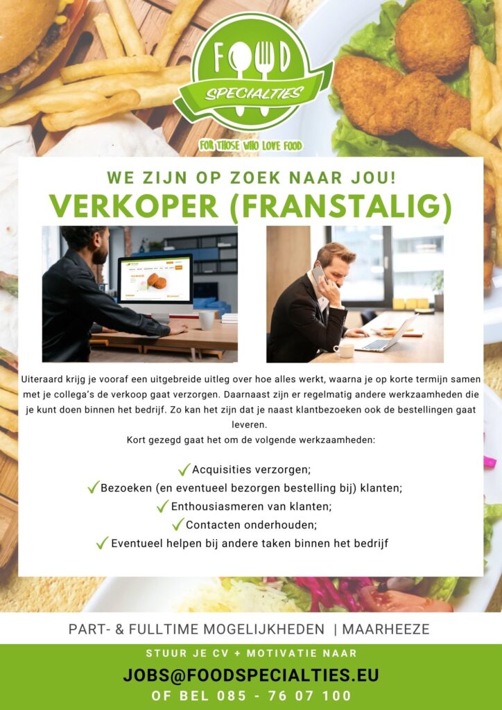 Vacature verkoper Franstalig Maarheeze